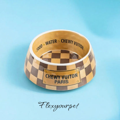 CHEW VUITTON PARIS Luxurious Dog Bowl