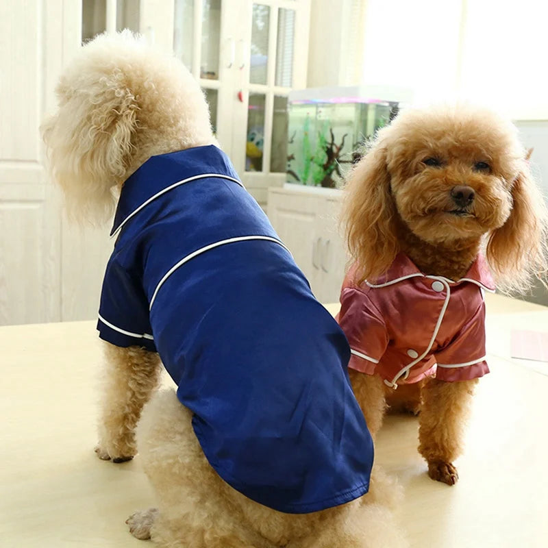 Luxury Pet Dog Pajamas Soft Silk