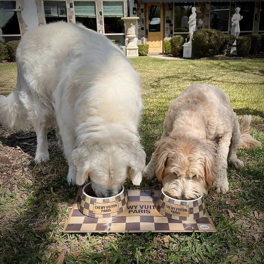 CHEW VUITTON PARIS Luxurious Dog Bowl