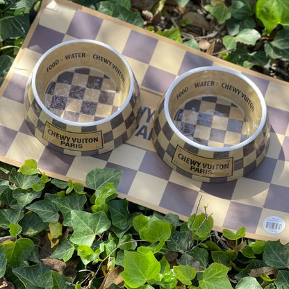 CHEW VUITTON PARIS Luxurious Dog Bowl