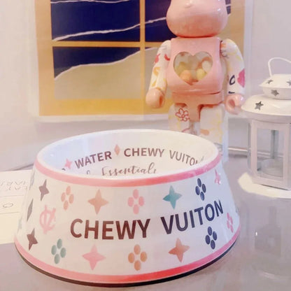 Luxurious CHEWYVUITTON PARIS Dog Bowls